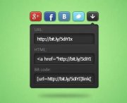 Панель HTML шаблон ссылками на новость и соц. кнопками