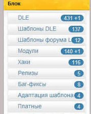 Модуль DLE Category Menu New Count